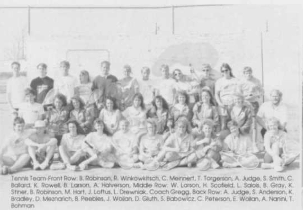 Picture of 1997 Wolves' boys tennis team
