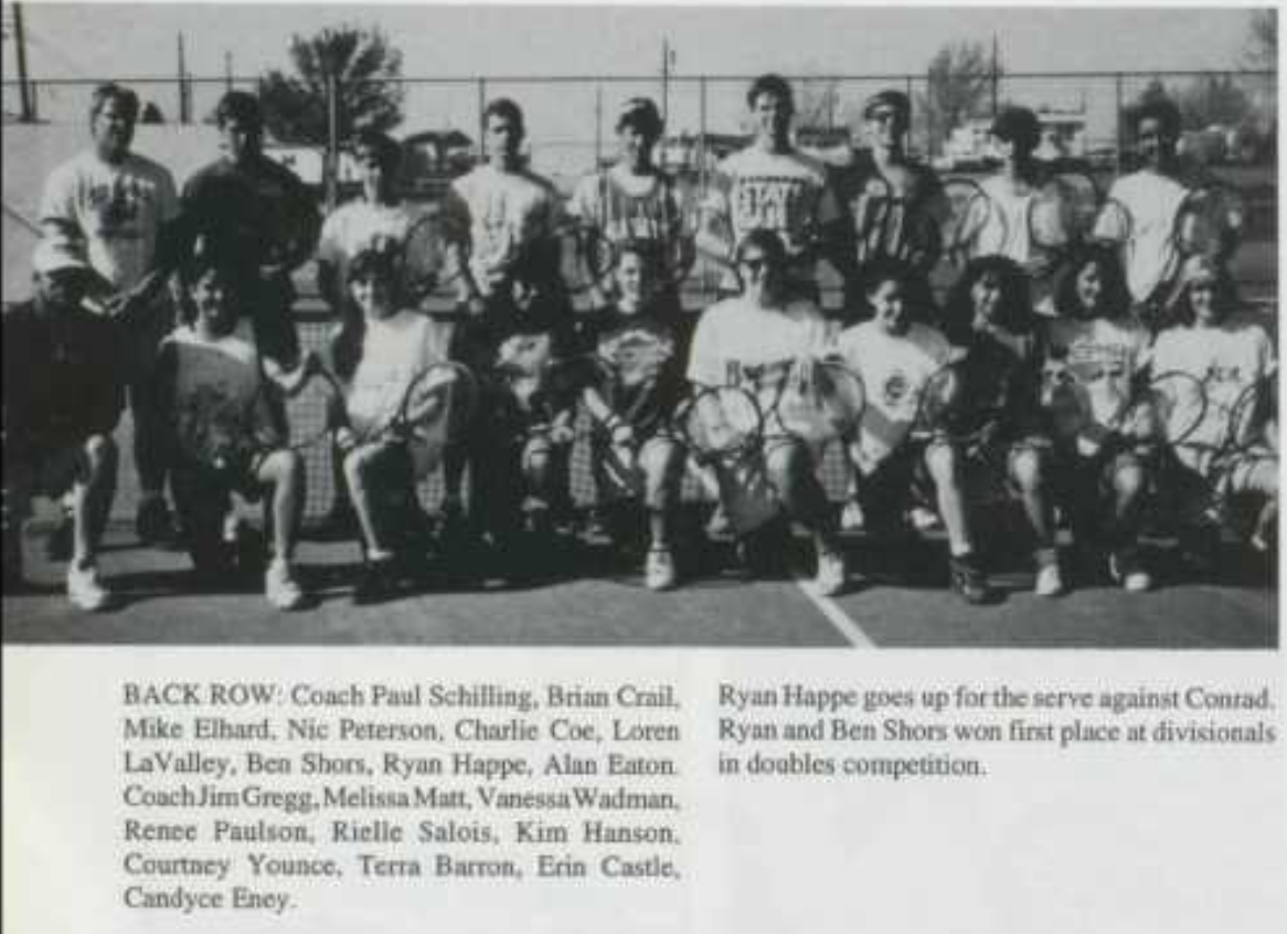 Picture of 1997 Wolves' boys tennis team