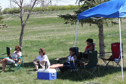 Picture of spectators watching matches