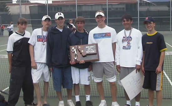 2001 State Boys' team with 2nd place trophy